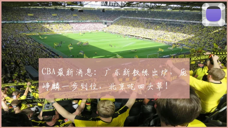 CBA最新消息:广东新教练出炉,庞峥麟一步到位,北京吃回头草!