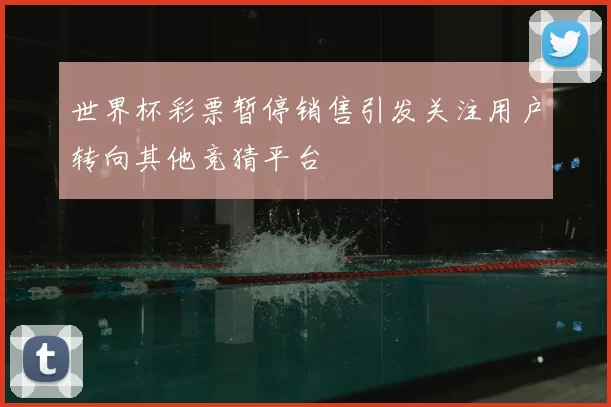世界杯彩票暂停销售引发关注用户转向其他竞猜平台